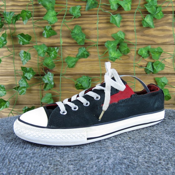 Converse‎ Sneaker Lightning Bolt Boys Y 5 Medium Athletic Black Fabric Lace Up - Picture 1 of 7